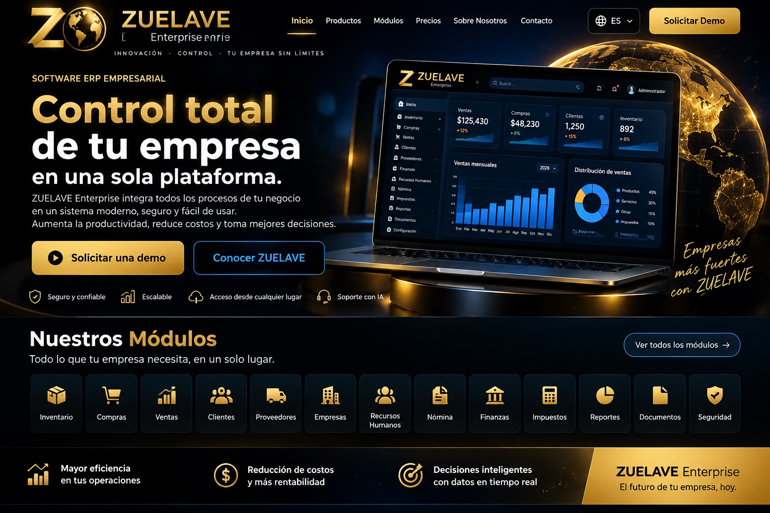 Presentación 3D de ZUELAVE Enterprise